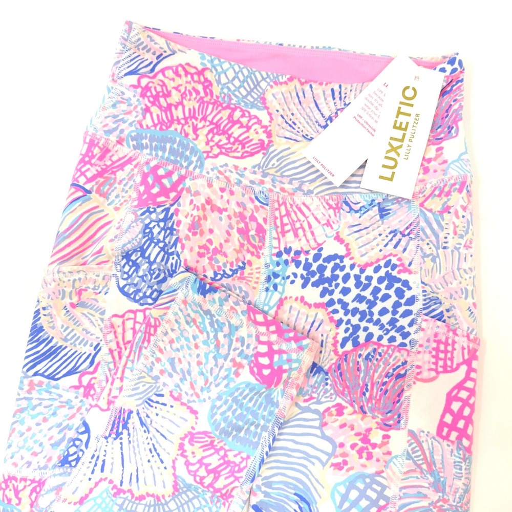 Lilly Pulitzer Womens XS Weekender High Rise Crop Leggings Roar of the Seas NEW